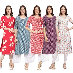 Pinkmint Womens Crepe Regular Kurta