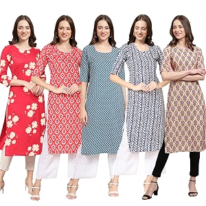 Pinkmint Womens Crepe Regular Kurta