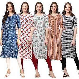 Pinkmint Womens Crepe Regular Kurta