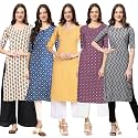 Pinkmint Women39s Crepe Digital Print Straight Kurta