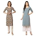 Pinkmint Women39s Crepe Digital Print Straight Kurta