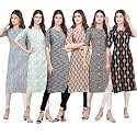 Pinkmint Women39s Crepe Digital Print Straight Kurta