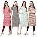 Pinkmint Women39s Crepe Digital Print Straight Kurta