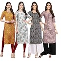 Pinkmint Women39s Crepe Digital Print Straight Kurta