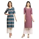 Pinkmint Women39s Crepe Digital Print Straight Kurta