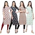 Pinkmint Women39s Crepe Digital Print Straight Kurta