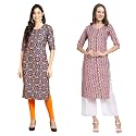 Pinkmint Women39s Crepe Digital Print Straight Kurta