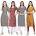 Pinkmint Women39s Crepe Digital Print Straight Kurta