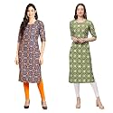 Pinkmint Women39s Crepe Digital Print Straight Kurta