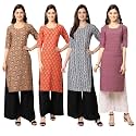 Pinkmint Women39s Crepe Digital Print Straight Kurta