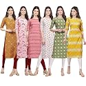 Pinkmint Women39s Crepe Digital Print Straight Kurta