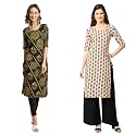 Pinkmint Women39s Crepe Digital Print Straight Kurta