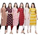 Pinkmint Women39s Crepe Digital Print Straight Kurta