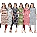 Pinkmint Women39s Crepe Digital Print Straight Kurta