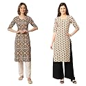 Pinkmint Women39s Crepe Digital Print Straight Kurta