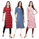 Pinkmint Women39s Crepe Digital Print Straight Kurta