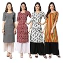 Pinkmint Women39s Crepe Digital Print Straight Kurta