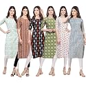 Pinkmint Women39s Crepe Digital Print Straight Kurta