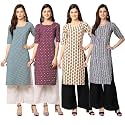 Pinkmint Women39s Crepe Digital Print Straight Kurta