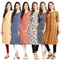 Pinkmint Women39s Crepe Digital Print Straight Kurta