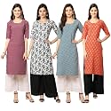 Pinkmint Women39s Crepe Digital Print Straight Kurta