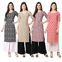 Pinkmint Women39s Crepe Digital Print Straight Kurta