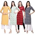 Pinkmint Women39s Crepe Digital Print Straight Kurta