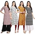 Pinkmint Women39s Crepe Digital Print Straight Kurta