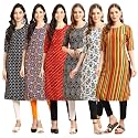Pinkmint Women39s Crepe Digital Print Straight Kurta