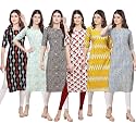 Pinkmint Women39s Crepe Digital Print Straight Kurta