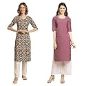 Pinkmint Women39s Crepe Digital Print Straight Kurta
