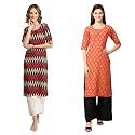 Pinkmint Women39s Crepe Digital Print Straight Kurta