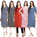 Pinkmint Women39s Crepe Digital Print Straight Kurta