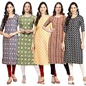 Pinkmint Women39s Crepe Digital Print Straight Kurta