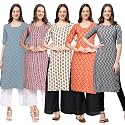 Pinkmint Women39s Crepe Digital Print Straight Kurta