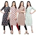 Pinkmint Women39s Crepe Digital Print Straight Kurta