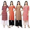 Pinkmint Women39s Crepe Digital Print Straight Kurta