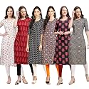 Pinkmint Women39s Crepe Digital Print Straight Kurta