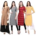 Pinkmint Women39s Crepe Digital Print Straight Kurta