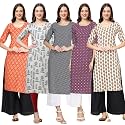 Pinkmint Women39s Crepe Digital Print Straight Kurta
