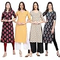 Pinkmint Women39s Crepe Digital Print Straight Kurta