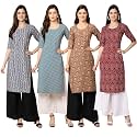 Pinkmint Women39s Crepe Digital Print Straight Kurta