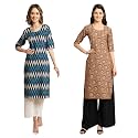 Pinkmint Women39s Crepe Digital Print Straight Kurta