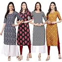 Pinkmint Women39s Crepe Digital Print Straight Kurta