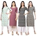 Pinkmint Women39s Crepe Digital Print Straight Kurta
