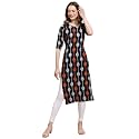 Pinkmint Women39s Crepe Digital Print Straight Kurta