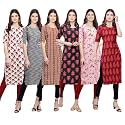 Pinkmint Women39s Crepe Digital Print Straight Kurta