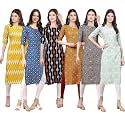 Pinkmint Women39s Crepe Digital Print Straight Kurta