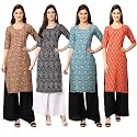 Pinkmint Women39s Crepe Digital Print Straight Kurta