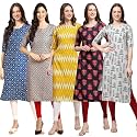 Pinkmint Women39s Crepe Digital Print Straight Kurta